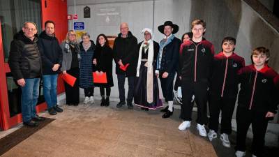 Zgoniško telovadnico so ob 40-letnici izgradnje poimenovali po nekdanjem županu Pepiju Guštinu (FOTODAMJ@N)