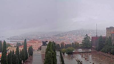 Pogled na Trst ob 11. uri (SPLETNA KAMERA PANOMAX.COM)