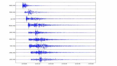 Seizmogram potresa (ARSO)