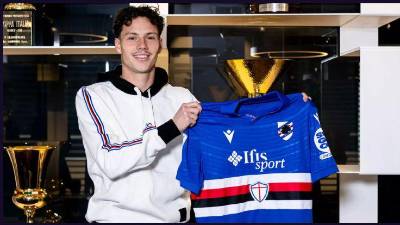 Tjaš Begić z dresom Sampdorie (FOTO SAMPDORIA CALCIO)