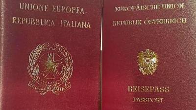 Italijanski in avstrijski potni list