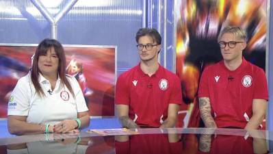 Z leve: Maja Peterin, Thomas Breganti in Kevin Bric