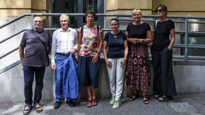 Pred koronejskim zaporom z leve Cuccagna, Massolino, Burla, Richetti in Krasovec
