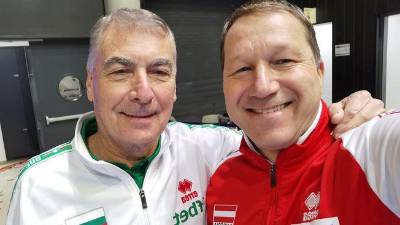 Silvano Prandi, selektor moške izbrane vrste Bolgarije, in Marko Kalc