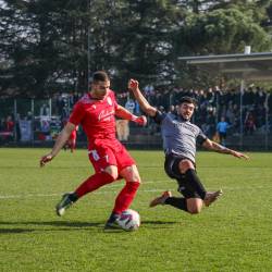 Napadalec Juventine Cristian Zucchiatti je imel v prvem polčasu zlato priložnost za zadetek (TIBALDI)
