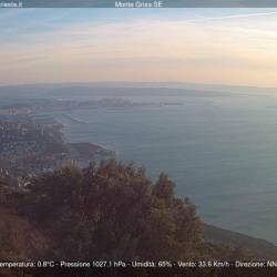 Pogled na Tržaški zaliv danes ob 16. uri (SPLETNA KAMERA CISAR)