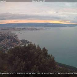 Pogled na Tržaški zaliv danes ob 16.15 (CISAR)