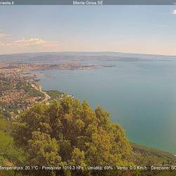 Pogled na Tržaški zaliv danes ob 15.30 (SPLETNA KAMERA CISAR)