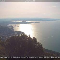 Pogled na Tržaški zaliv danes ob 11.45 (SPLETNA KAMERA CISAR)