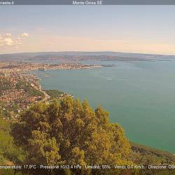 Pogled na Tržaški zaliv danes ob 16.15 (SPLETNA KAMERA CISAR)