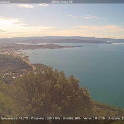 Pogled na Tržaški zaliv danes ob 10.15 (SPLETNA KAMERA CISAR)