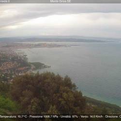 Pogled na Tržaški zaliv ob 16. uri (SPLETNA KAMERA CISAR)