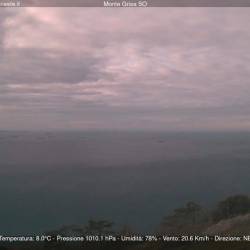 Pogled na Tržaški zaliv danes ob 10. uri (SPLETNA KAMERA CISAR)