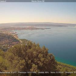 Pogled na Tržaški zaliv danes ob 10.30 (SPLETNA KAMERA CISAR)