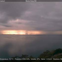 Pogled na Tržaški zaliv danes ob 15.15 (SPLETNA KAMERA CISAR)