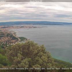 Pogled na Tržaški zaliv danes ob 10.45 (SPLETNA KAMERA CISAR)
