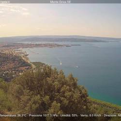 Današnji pogled na Tržaški zaliv ob 11.15 (SPLETNA KAMERA CISAR)