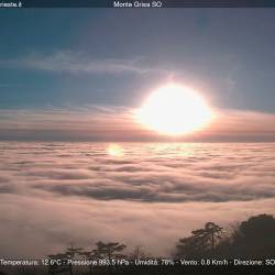 Pogled z Vejne proti Tržaškemu zalivu (SPLETNA KAMERA CISAR OB 17. URI)