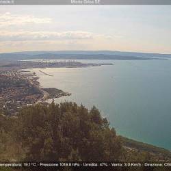 Pogled na Tržaški zaliv ob 12. uri (SPLETNA KAMERA CISAR)