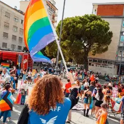 Prizor z goriške čezmejne parade ponosa leta 2021( FVG Pride )