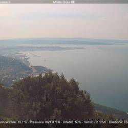 Pogled na Tržaški zaliv ob 10.30 (SPLETNA KAMERA CISAR)