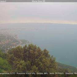 Pogled na Tržaški zaliv ob 18. uri (SPLETNA KAMERA CISAR)