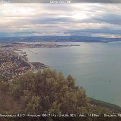 Pogled na Tržaški zaliv danes ob 16. uri (SPLETNA KAMERA CISAR)