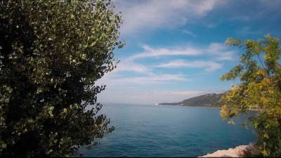Današnji pogled proti Miramarskemu gradu v Tržaškem zalivu (SPLETNA KAMERA SURFTEAM)