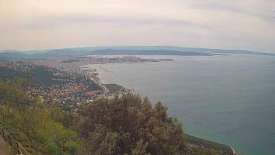 Pogled na Tržaški zaliv ob 11.15 (SPLETNA KAMERA CISAR)