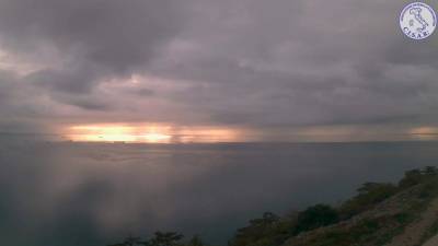 Pogled na Tržaški zaliv danes ob 15.15 (SPLETNA KAMERA CISAR)