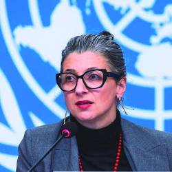 Posebna poročevalka ZN Francesca Albanese (ANSA)