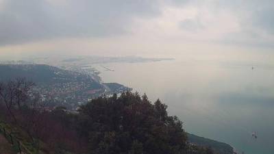 Pogled na Tržaški zaliv ob 11. uri (SPLETNA KAMERA CISAR)