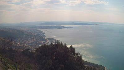 Pogled na Tržaški zaliv ob 12.15 (SPLETNA KAMERA CISAR)
