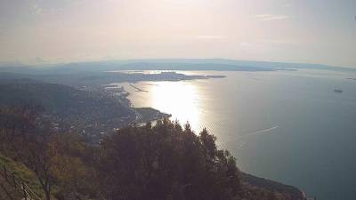 Pogled na Tržaški zaliv danes ob 11.45 (SPLETNA KAMERA CISAR)