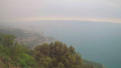 Pogled na Tržaški zaliv ob 18. uri (SPLETNA KAMERA CISAR)