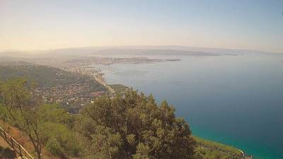 Današnji pogled na Tržaški zaliv ob 10.30 (SPLETNA KAMERA CISAR)