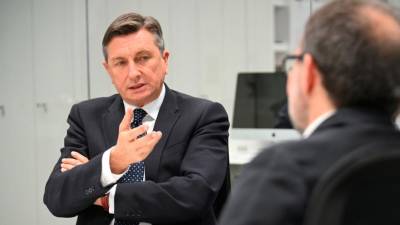 Predsednik Republike Slovenije Borut Pahor med intervjujem v uredništvu Primorskega dnevnika (FOTODAMJ@N)