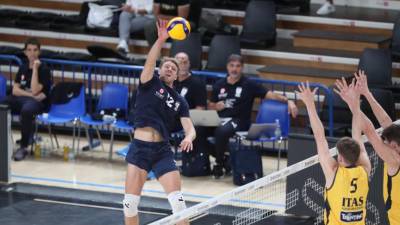 Jernej Terpin na pripravljalni tekmi proti Trentinu (TINET PRATA)