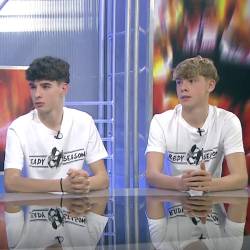 Z leve: Aljaž Milič, Davide Gregorič in Matia Ciuch