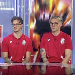 Z leve: Maja Peterin, Thomas Breganti in Kevin Bric