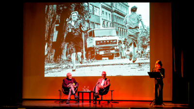 Enzo D’Antona in Ezio Gavazzeni na odru gledališča Miela (LUCA TEDESCHI/FOTODAMJ@N)