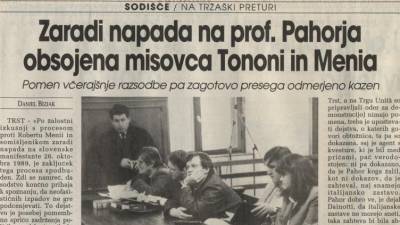 Tako je Primorski dnevnik o sodbi poročal 5. februarja leta 1993 (ARHIV)