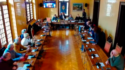 Včerajšnje zasedanje miljskega občinskega sveta (ZAJEM ZASLONA)