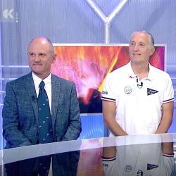 Z leve: Luka Vuga, Robert Skerlavaj in Sandi Skerk