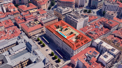 Terasa in bazen na strehi sta za spomeniško varstvo sprejemljiva, zapleta pa se na občini (RAČUNALNIŠKI PRIKAZ)