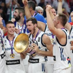 Slovenski košarkarji so evropski naslov osvojili 2017, na prestolu bodo kar pet let