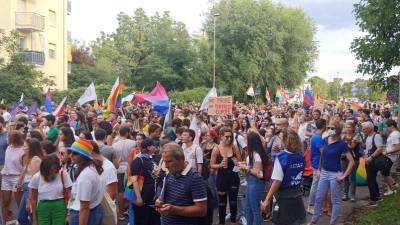 Čezmejna parada ponosa je septembra 2021 potekala med Gorico in Novo Gorico (ARHIV)