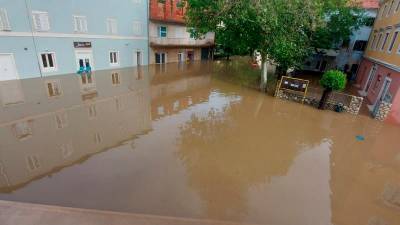 Nedavne poplave v Obrovcu (FACEBOOK)