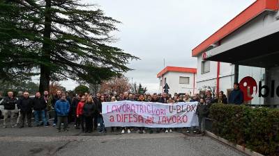 Današnja skupščina zaposlenih družbe U-blox s predstavniki sindikatov (FOTODAMJ@N)
