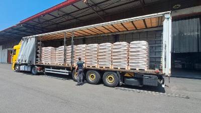 Tovor zaseženih peletov (FINANČNA POLICIJA)